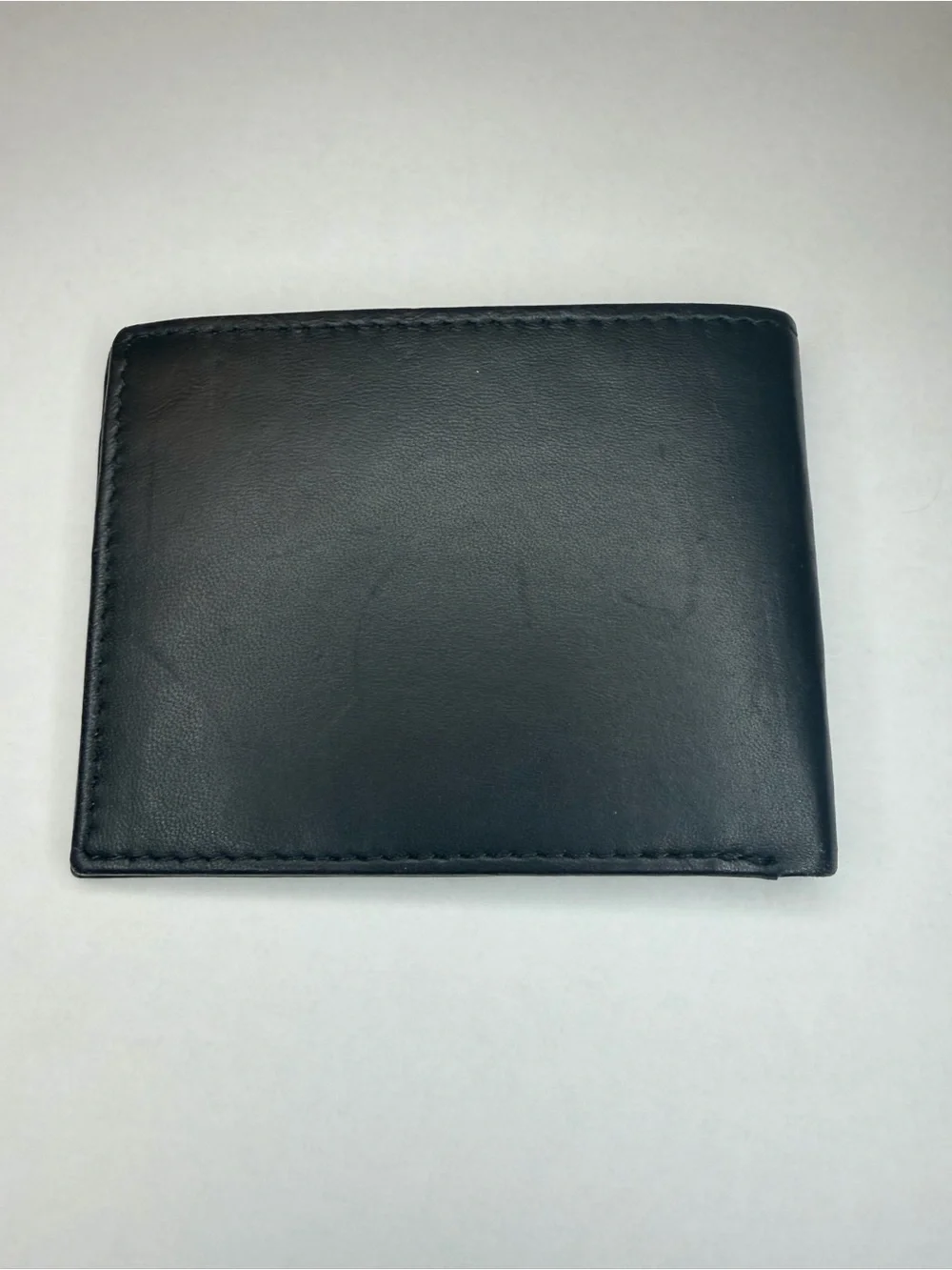 Steve Madden Black Leather Bifold Card & Key Wallet